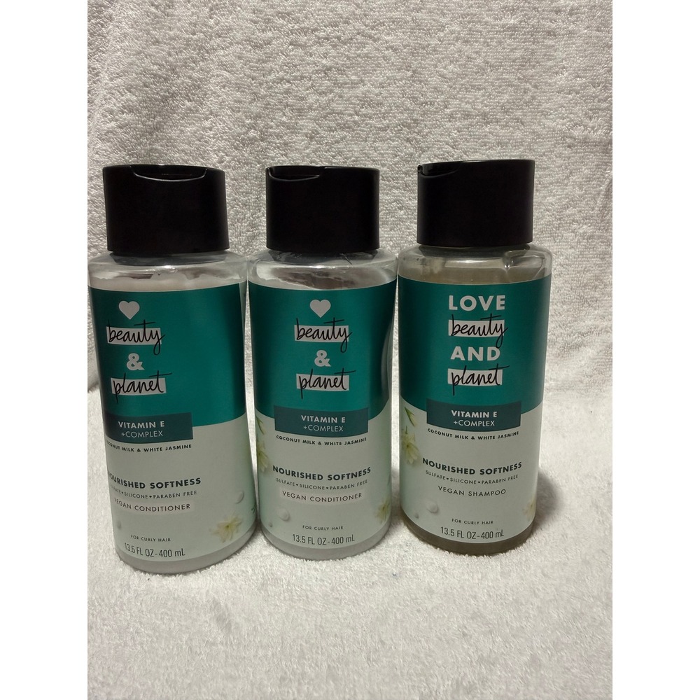 Love Beauty and Planet Nourished Softness Shampoo Conditioner Set Curly Hair 3pk